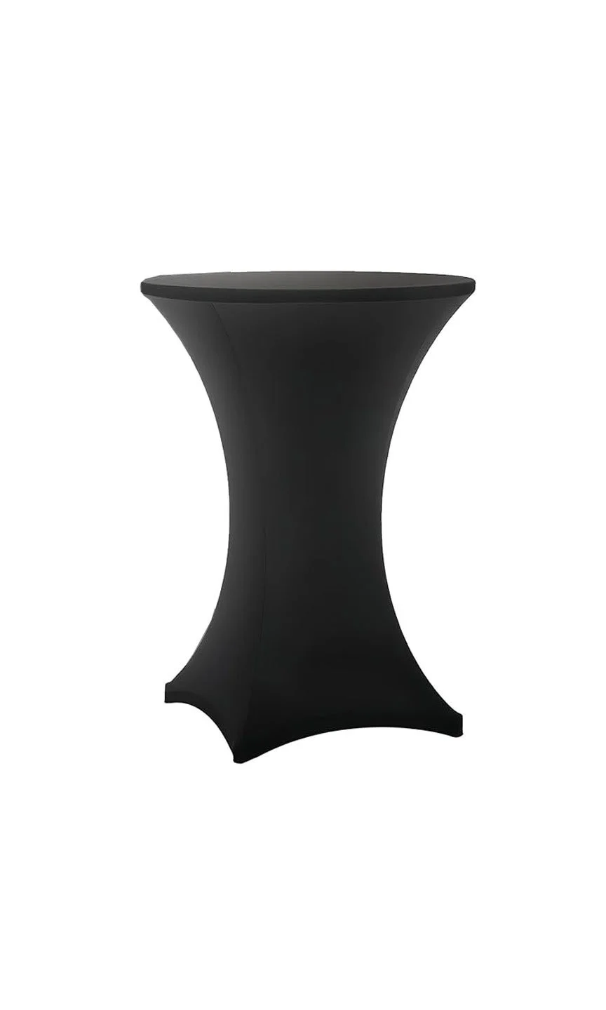 Black Fitted Cocktail Table Linen