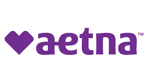 Aetna logo with a purple heart symbol followed by the word 'aetna' in purple lowercase letters.