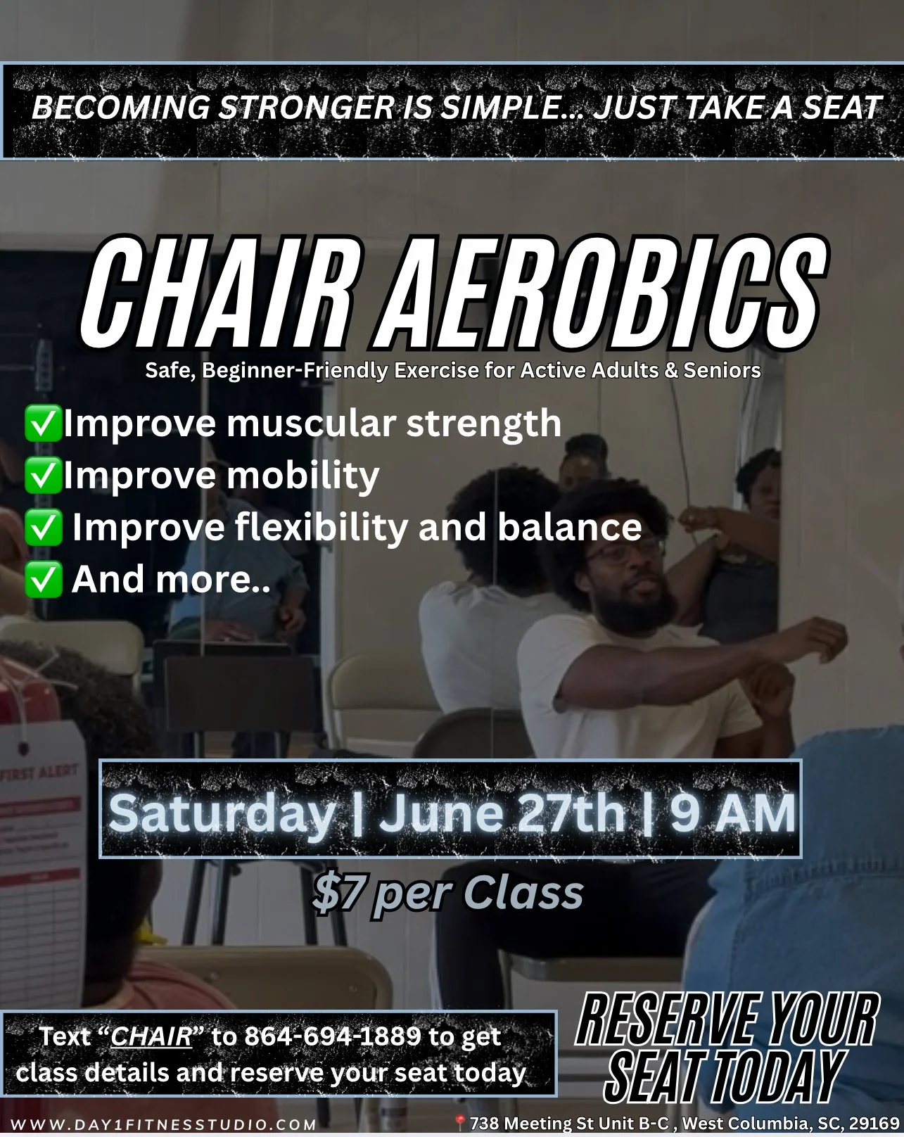 Chair Aerobics designed for active adults and seniors.