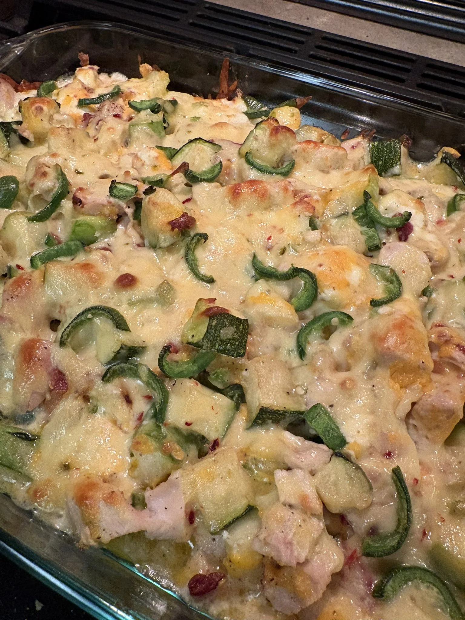 Jalapeno Popper Zucchini Casserole