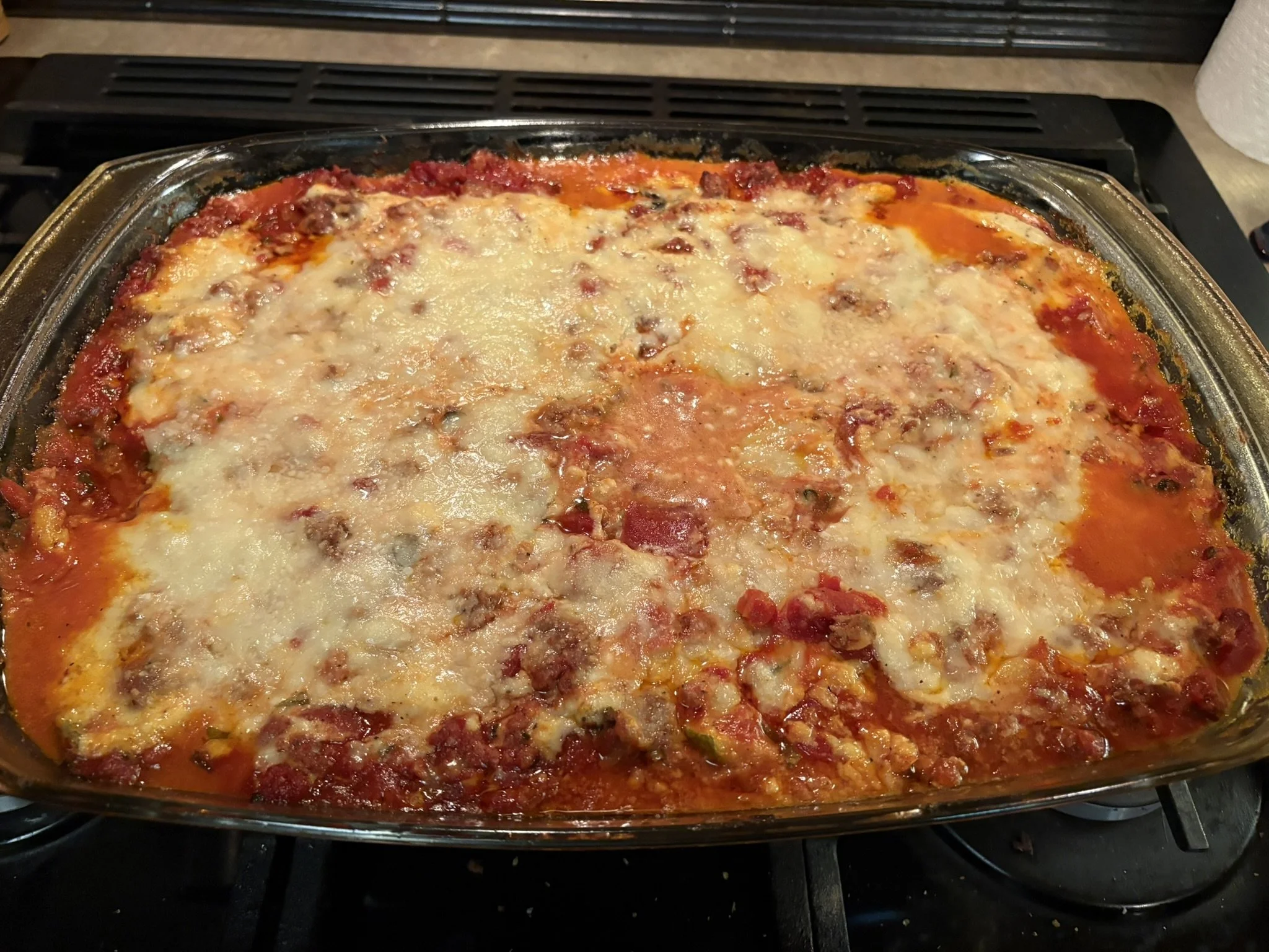 Zucchini Lasagna with Beef and Sausage Ragu