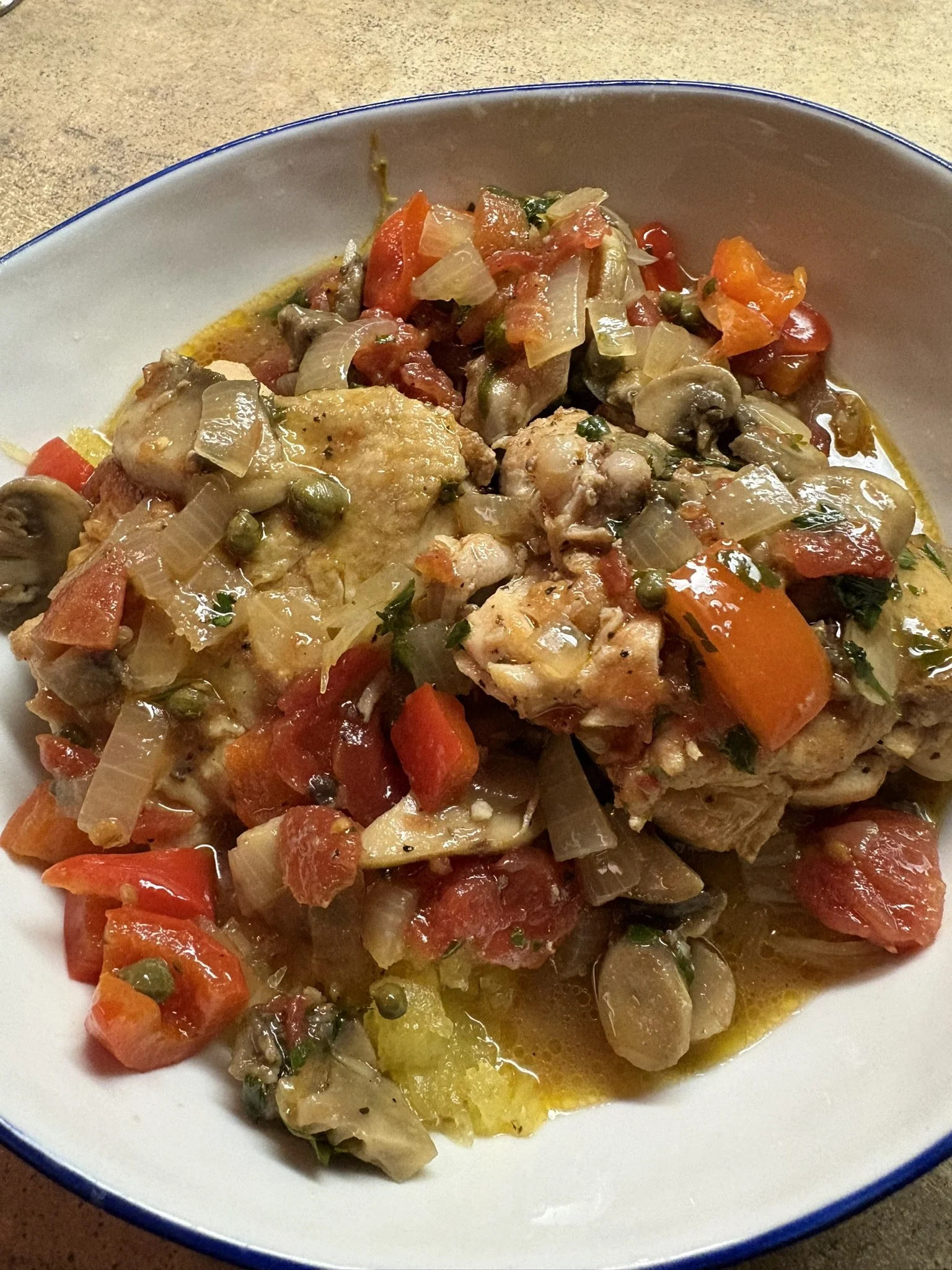 Whole 30 Chicken Cacciatore