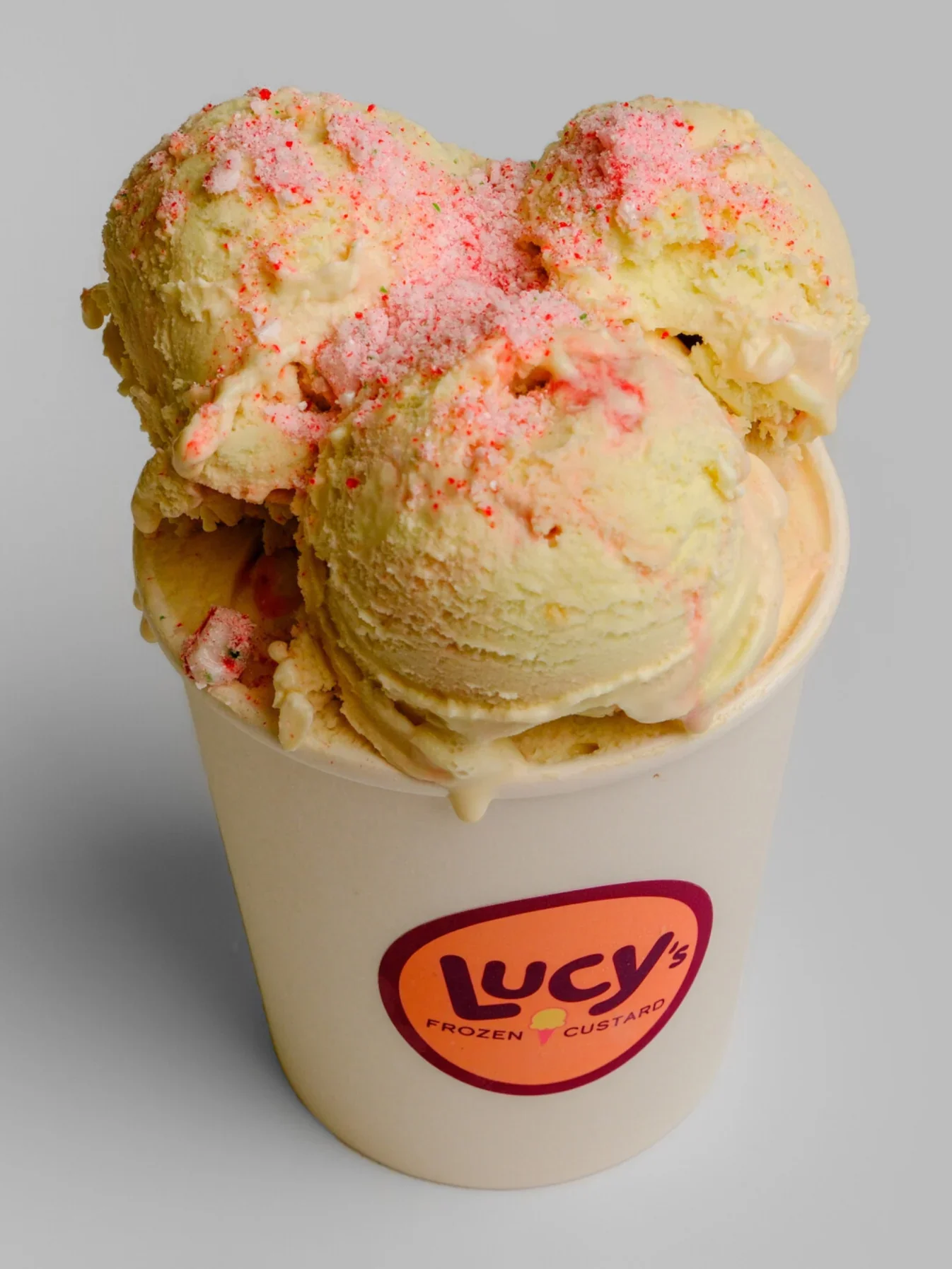 Candy Cane Frozen Custard