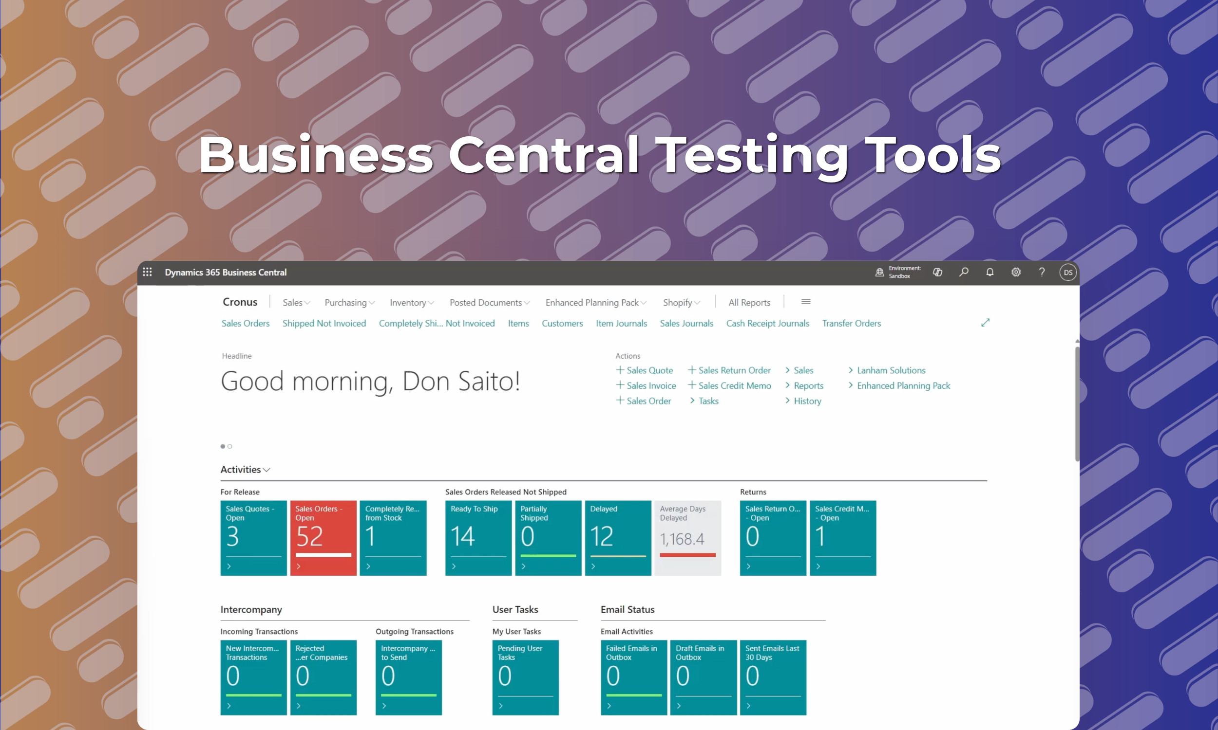 Business Central Testing Tools