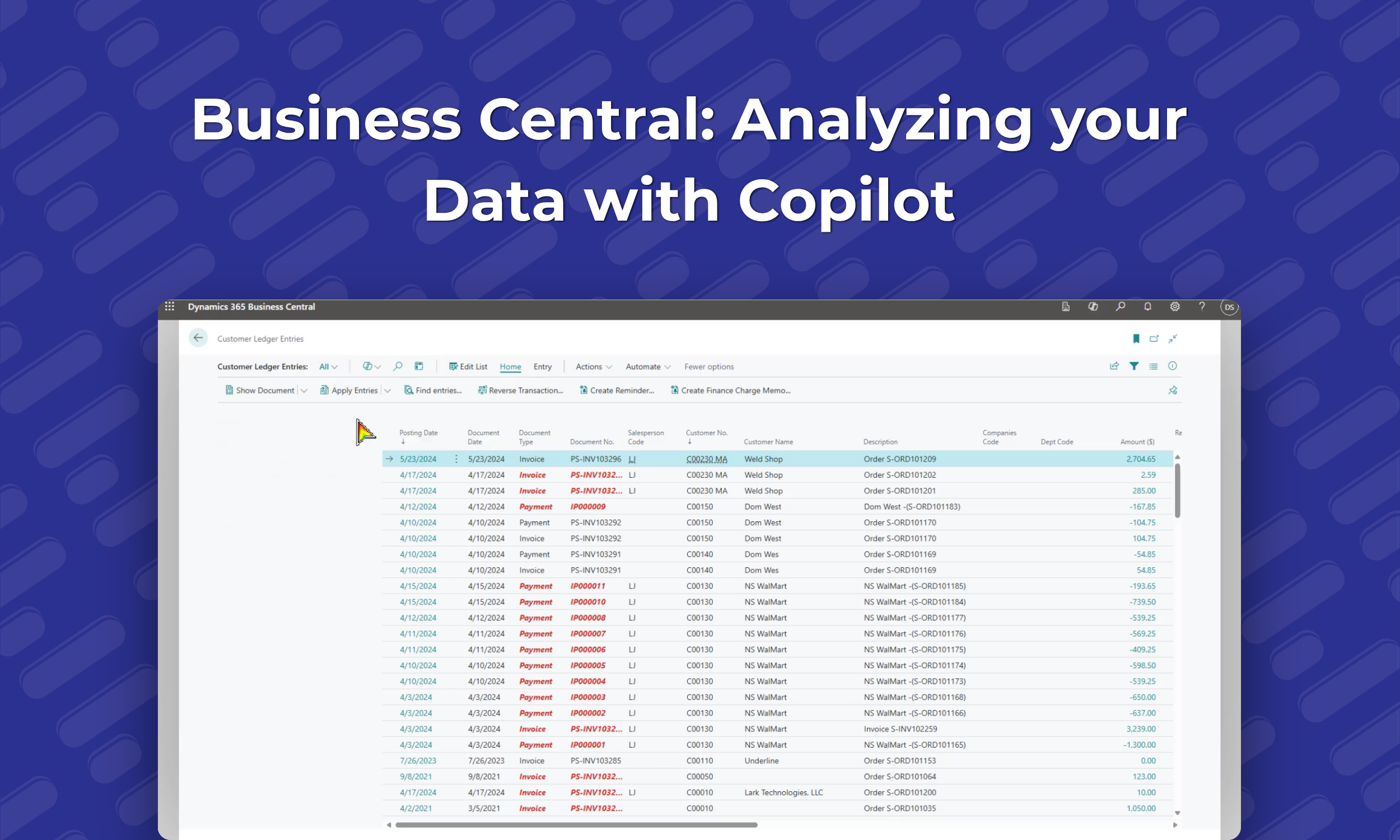 Business Central - Analyzing your Data with Copilot