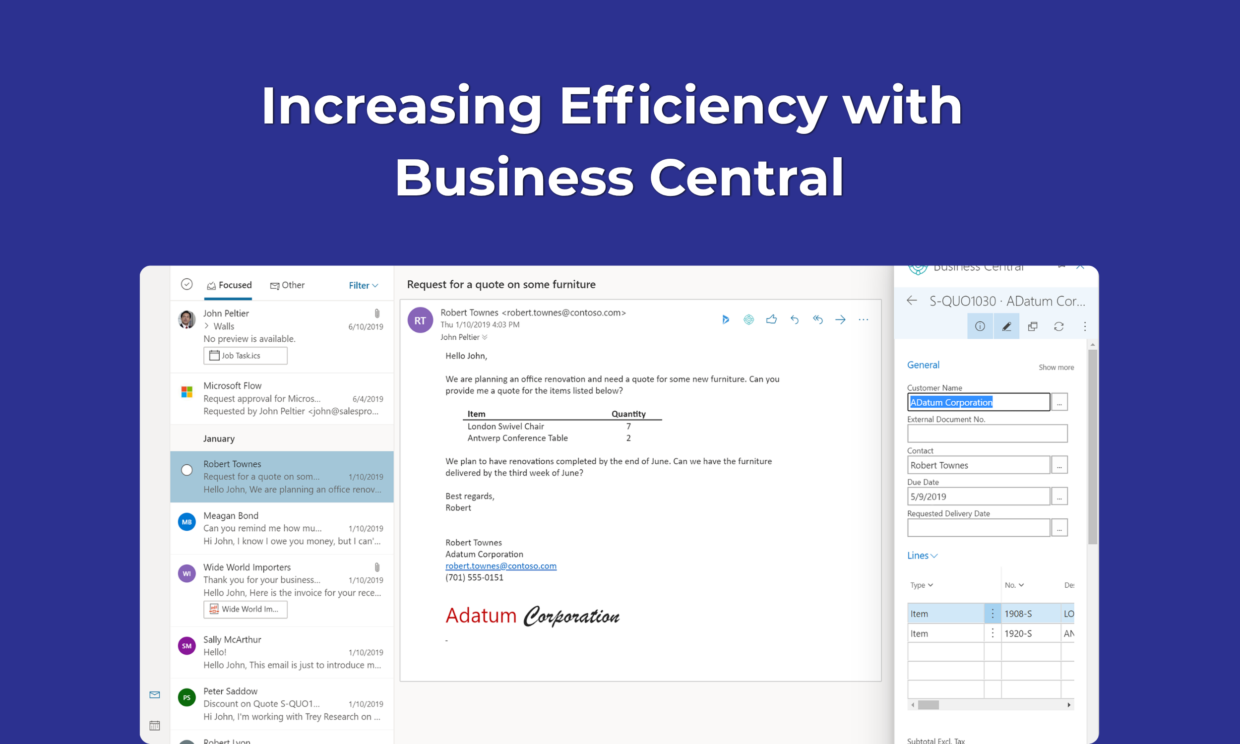 Increasing Efficiency with Business Central