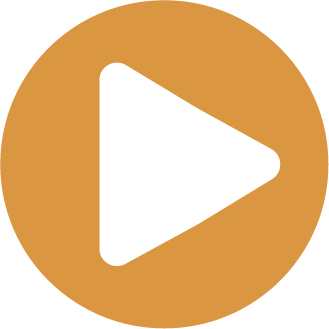 Orange circle with white play button icon in the center.