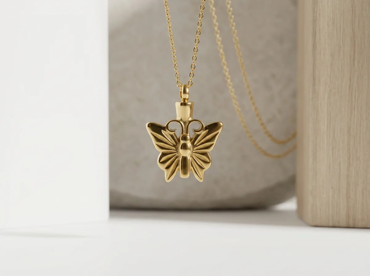 Elegance Gold Butterfly Pendant Necklace