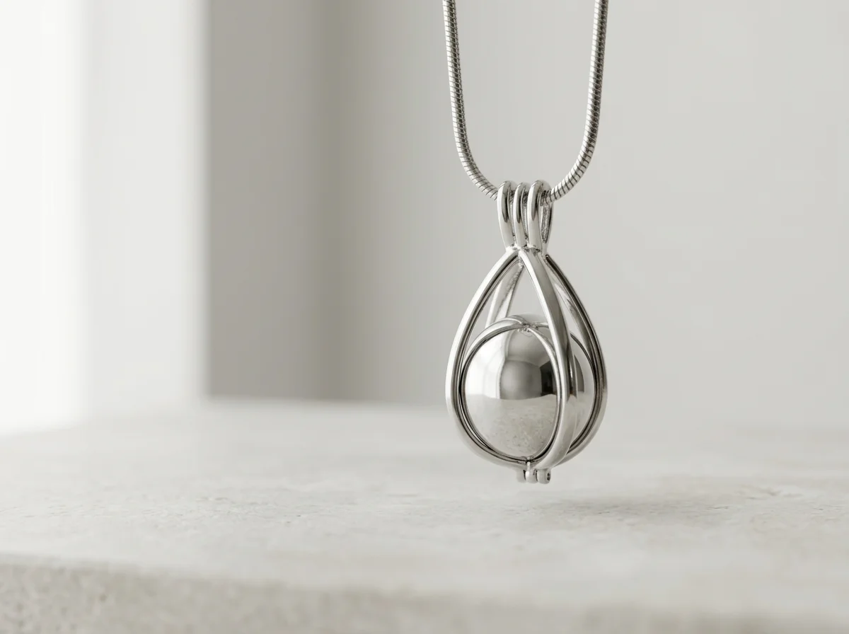 Elegant Memorial Cage Pendant