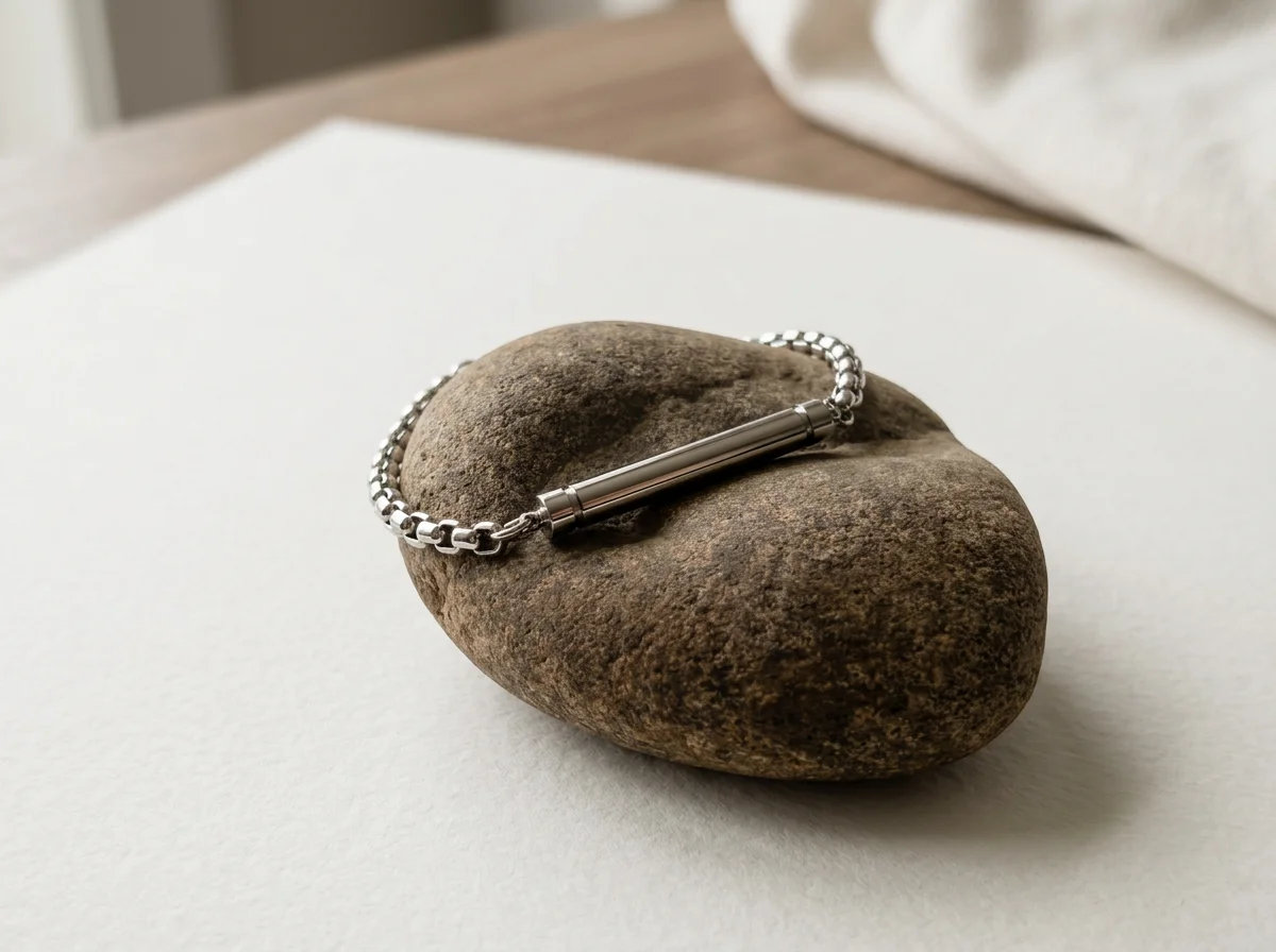 Elegant Silver Capsule Bracelet