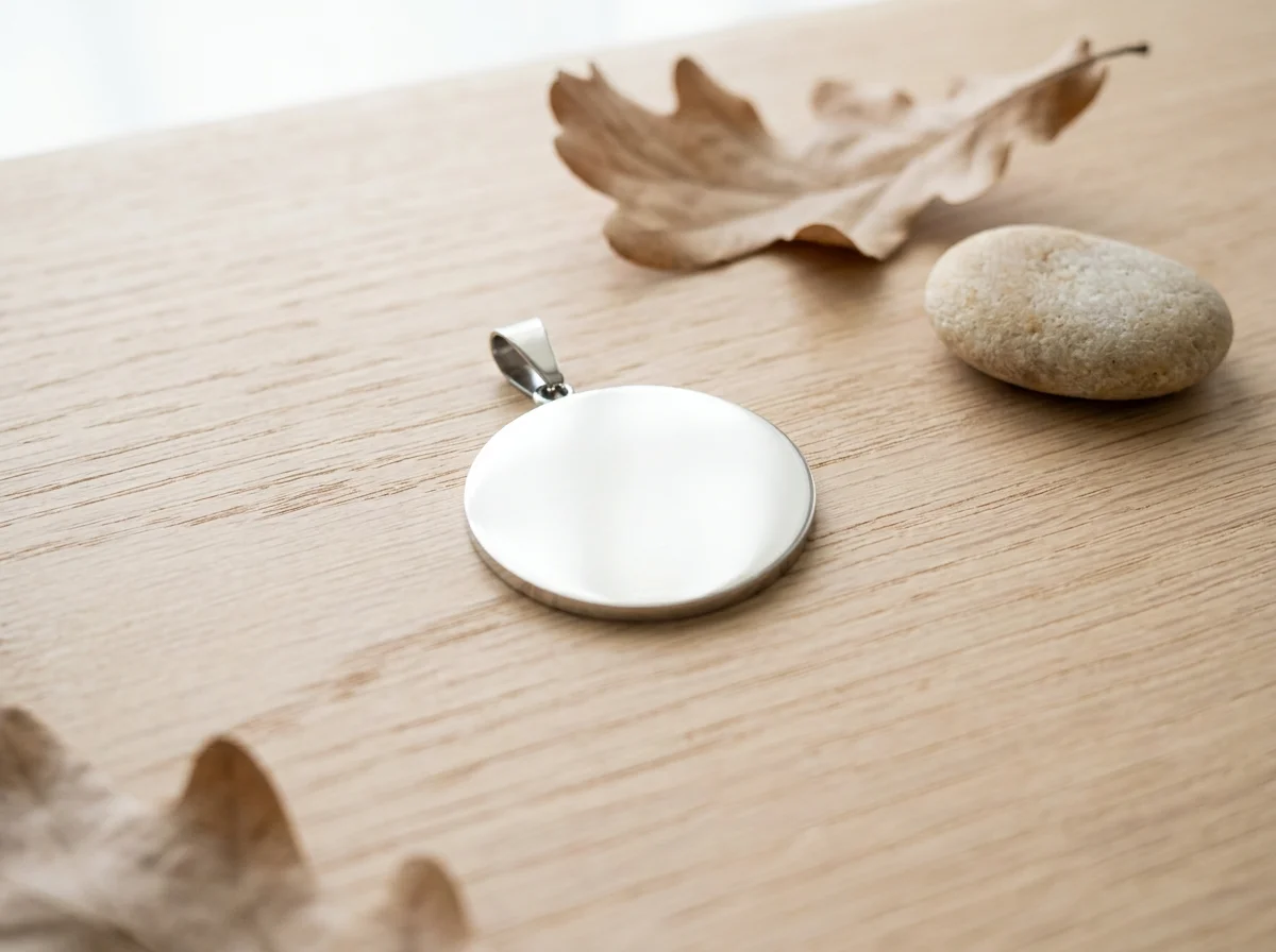 30mm Round Stainless Steel Pendant