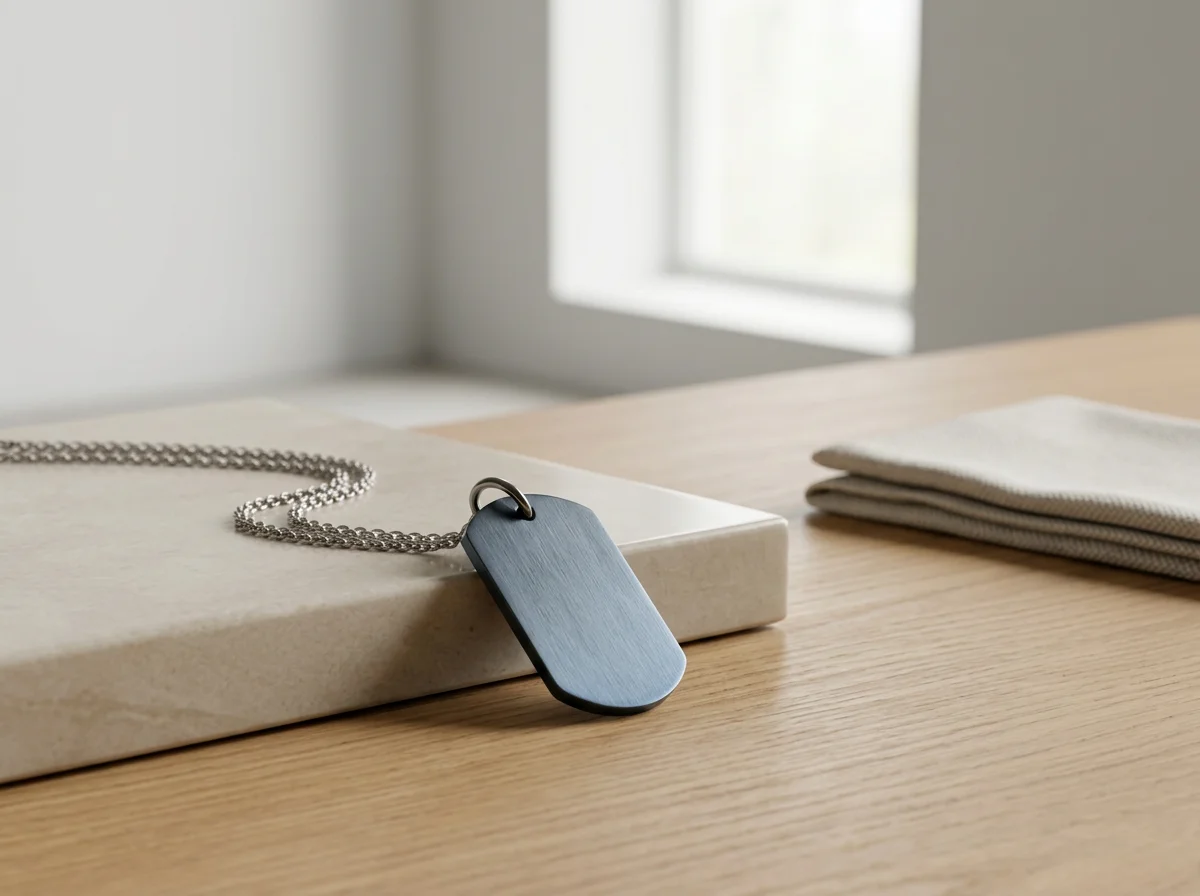 Minimalist Stainless Steel Dog Tag Necklace