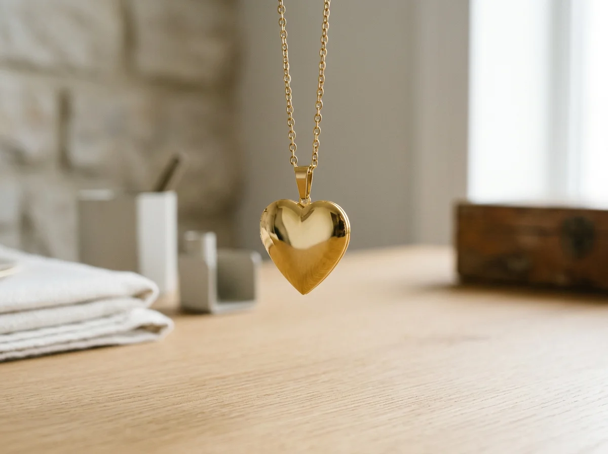 Golden Heart Locket Keepsake