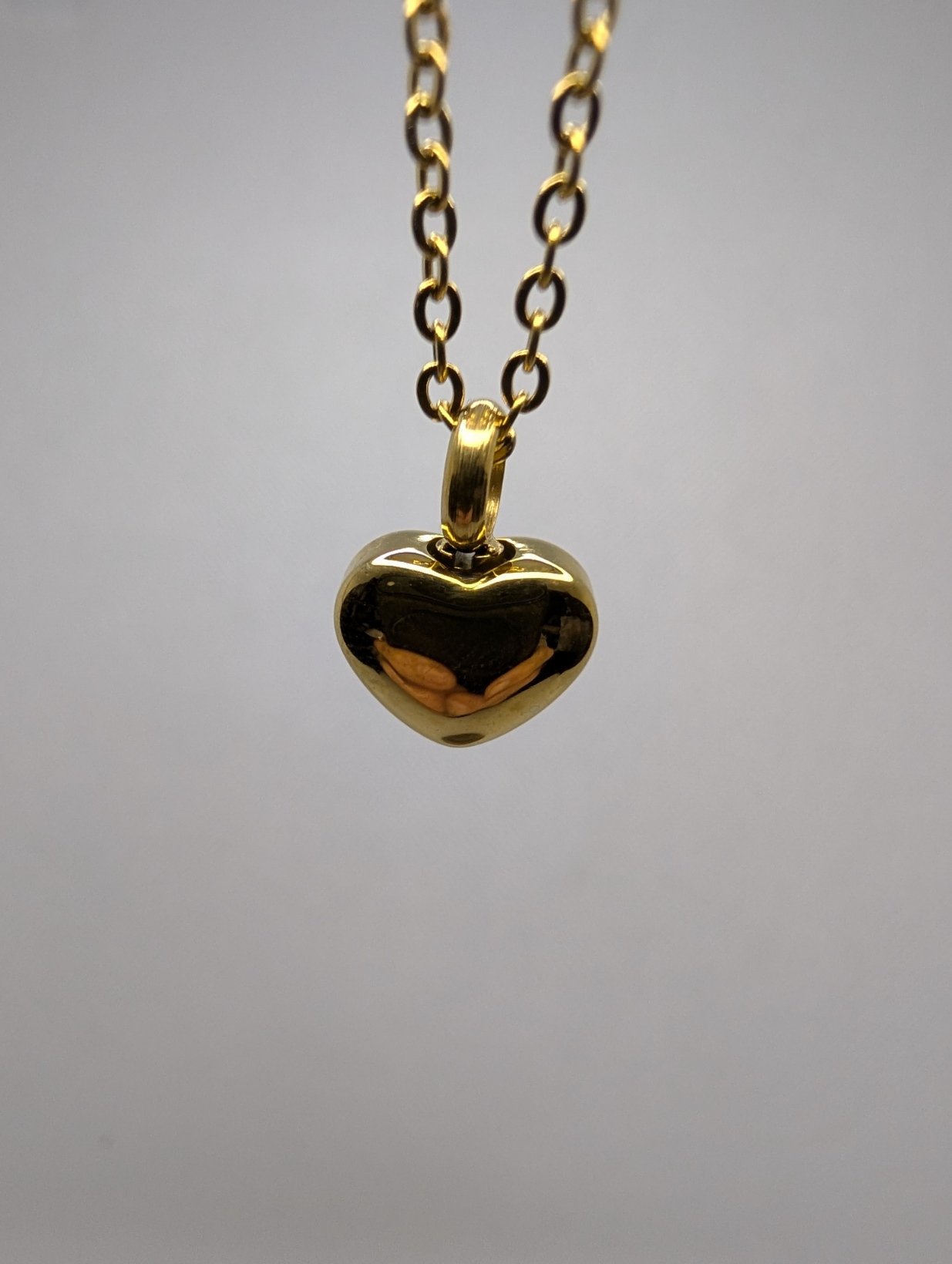 Golden Heart Capsule Necklace