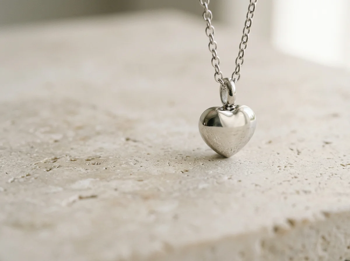 Silver Heart Capsule Necklace