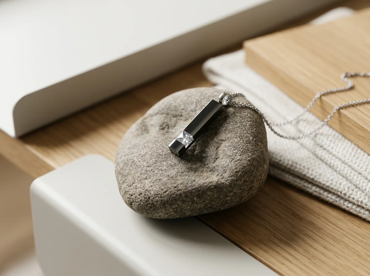 Contemporary Crystal Pendant Necklace