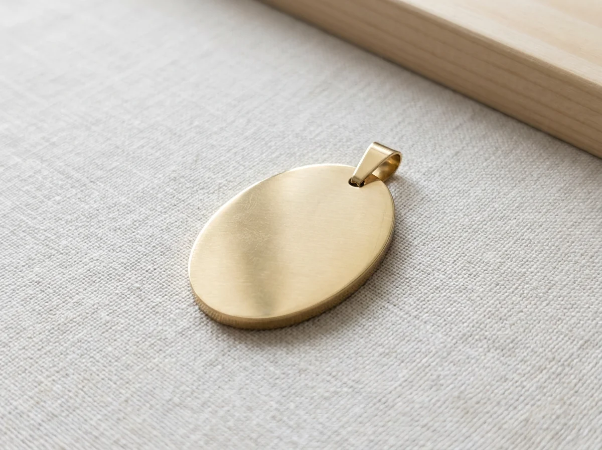 Golden Oval Pendant