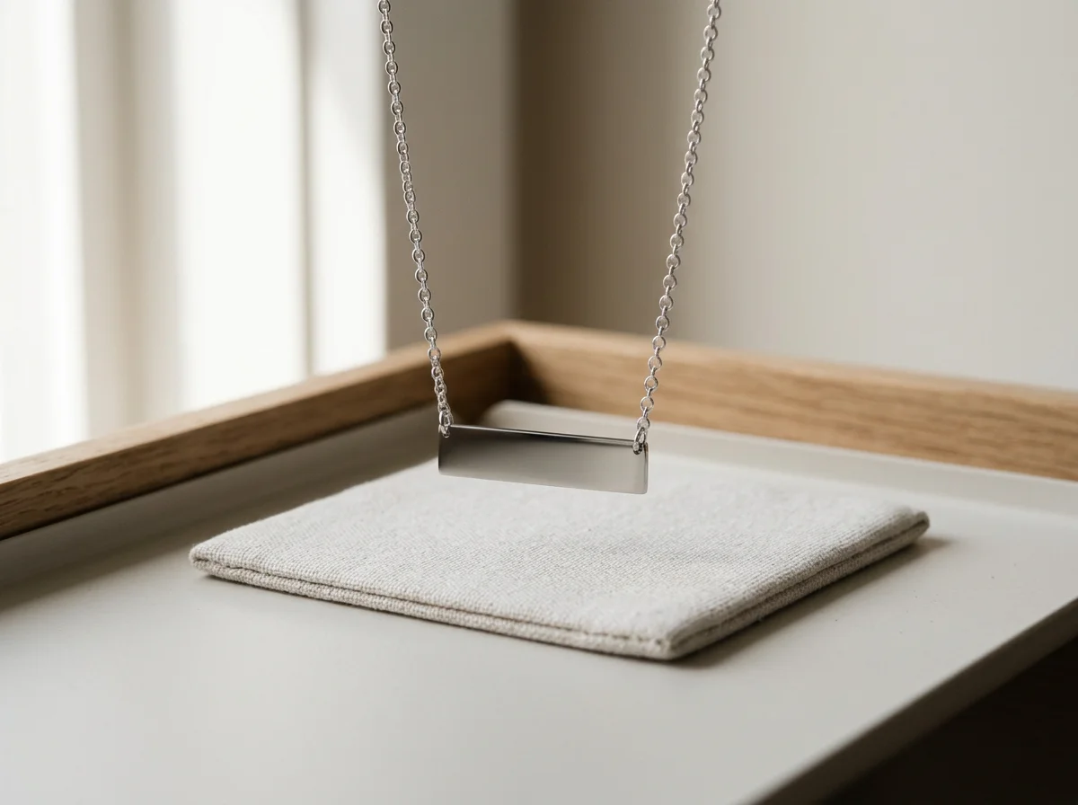 Sleek Horizontal Bar Necklace