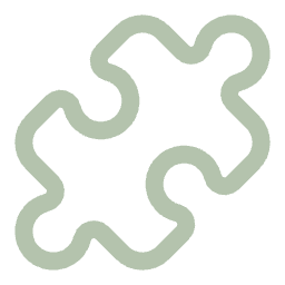 Outline of a single jigsaw puzzle piece.