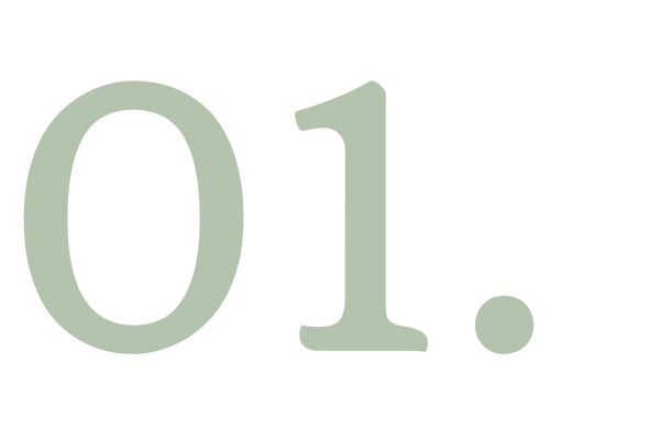 The number 01 in light green font on a black background.