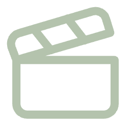 A film clapperboard used in filmmaking.