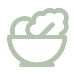 Icon of a bowl with chopsticks and food, possibly rice or soup.