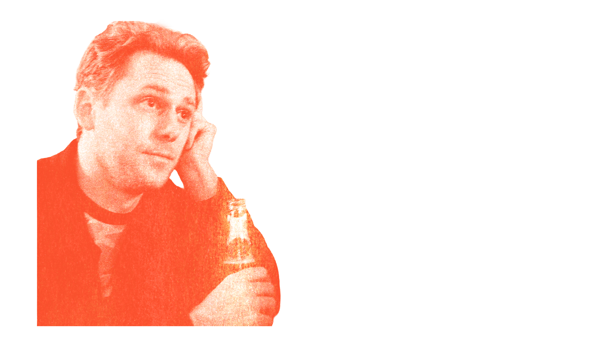 Risograph of the one of the members of The Dirty Nil.