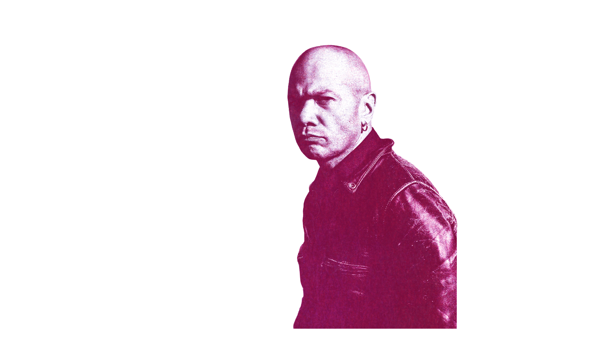 Risograph of one of the members of Danko Jones.