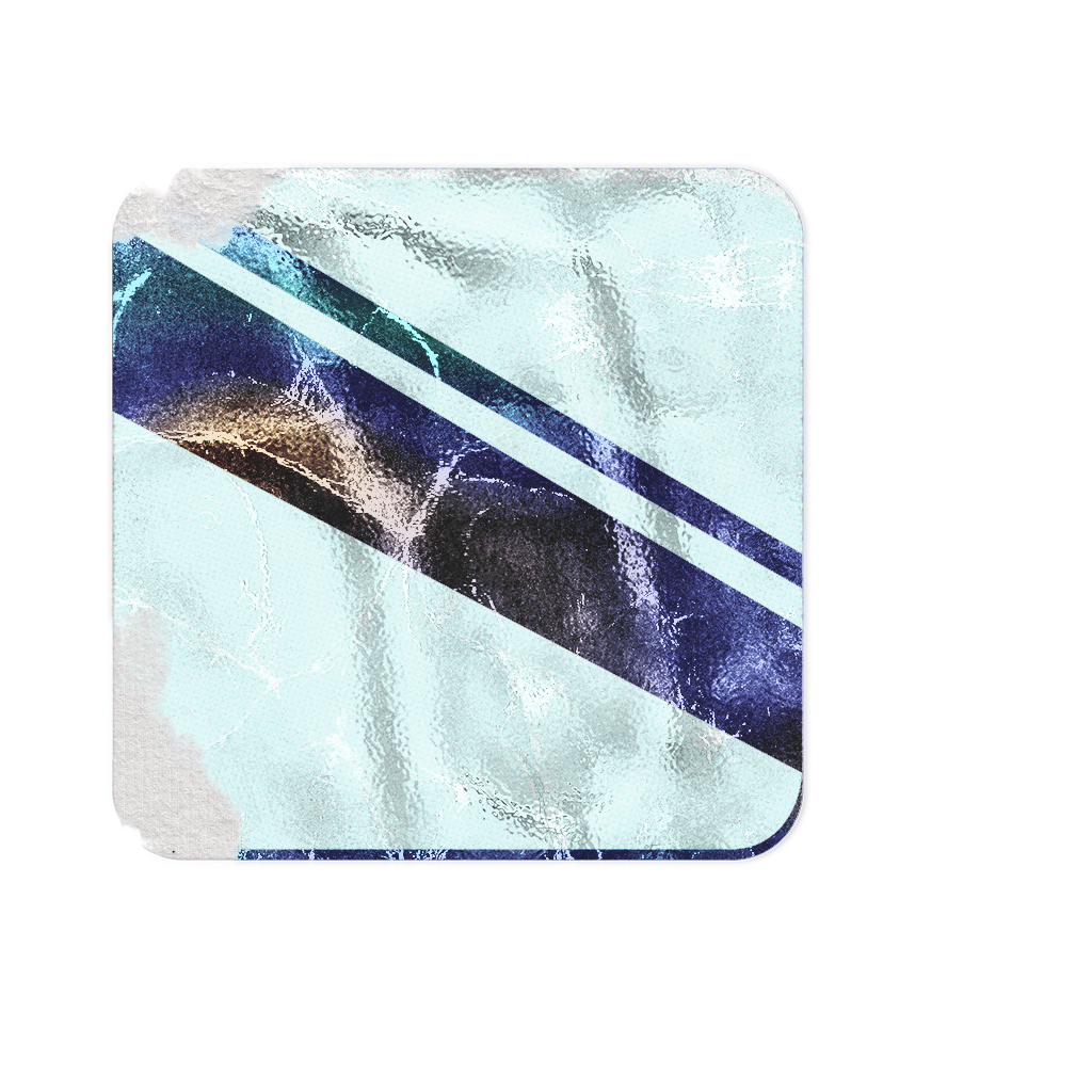 A sticker of vector style glass pane with a reflection of light across the diagonal.