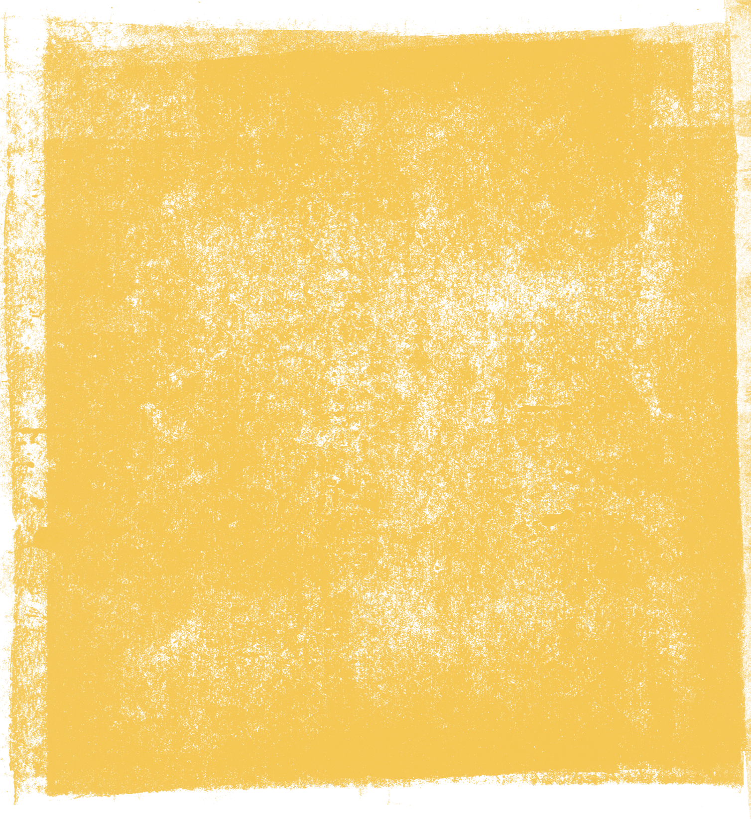 A section of yellow ink rolled dry onto transfer material.