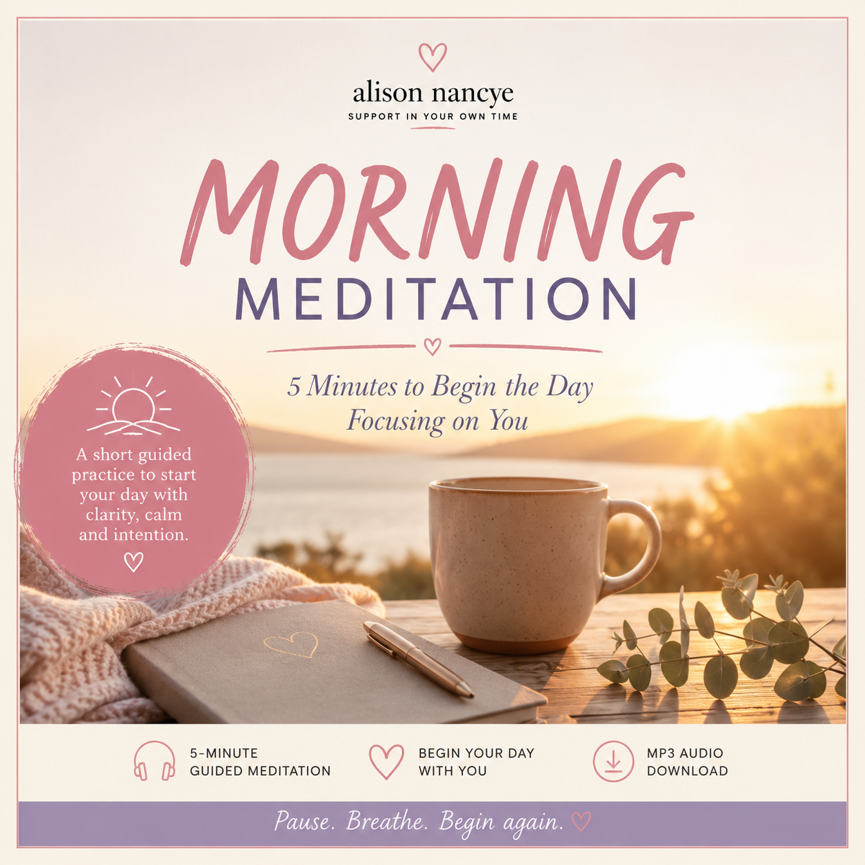 Morning Meditation | 5 Minutes to Begin the Day Focussing On You