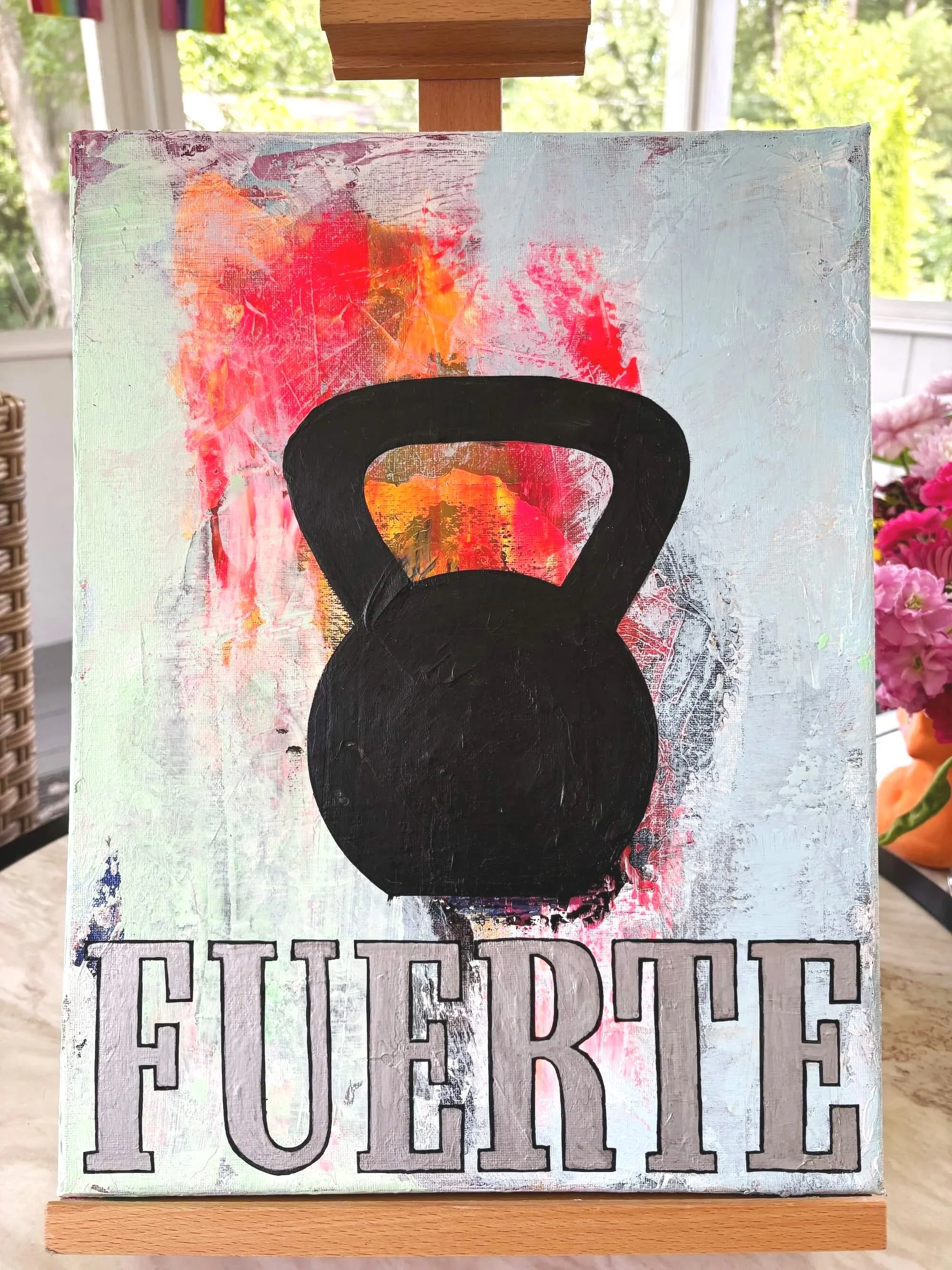 Strong - 12x9" - 14x11" Stretched Canvas - $40