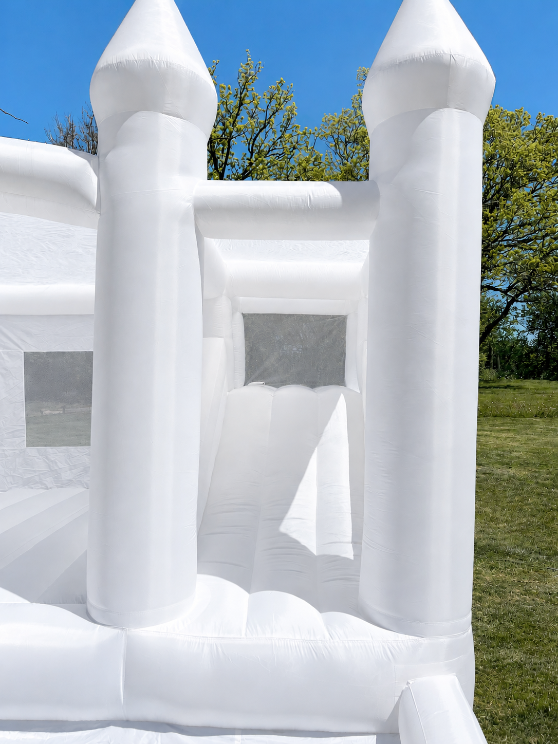 Large White Bounce House Slide