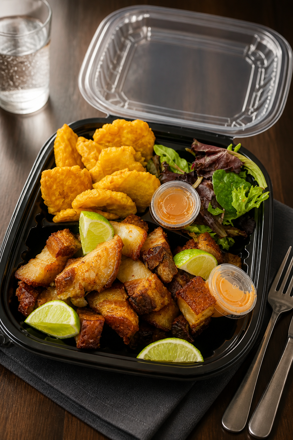 Crispy Dominican chicharron from El Flow Food Traila in Lawrence MA