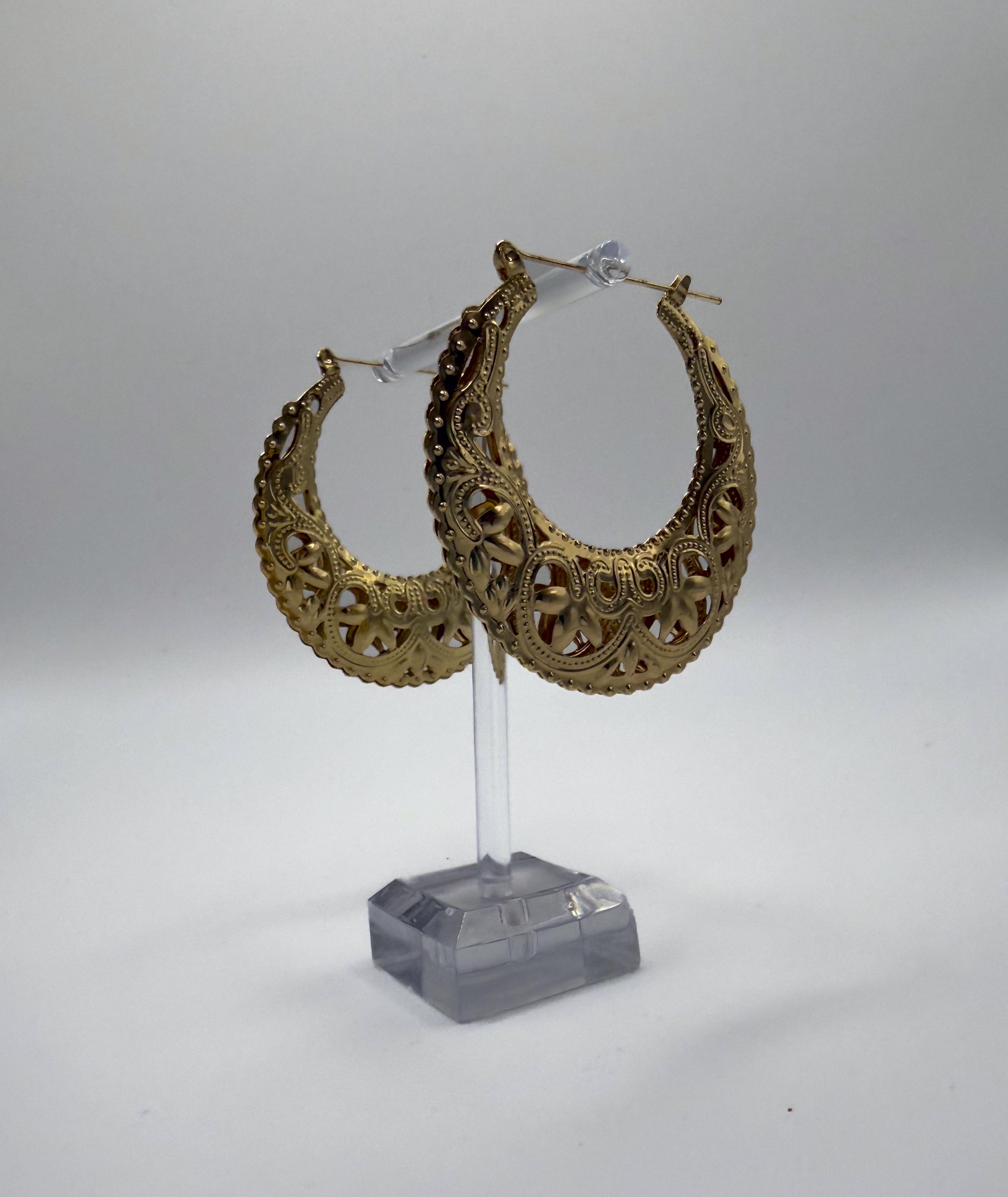 Golden Hoop Earrings