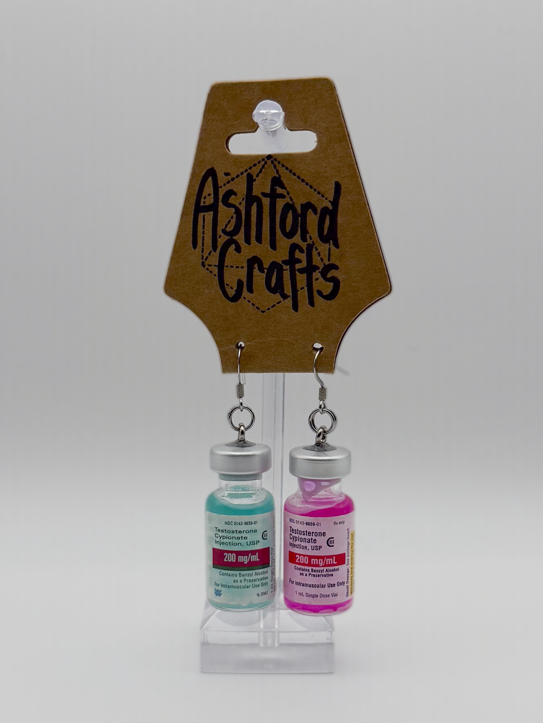 UV T-Bottle Earrings