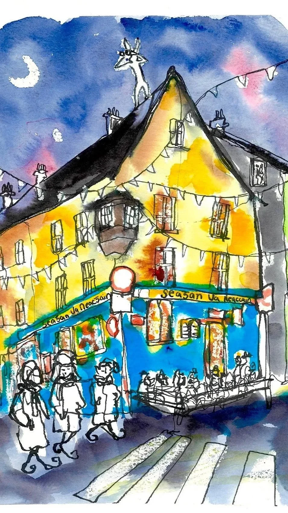 Sketch Ireland with Meagan Burns Galway Pub urban sketchers Galway Tigh Neachtain
