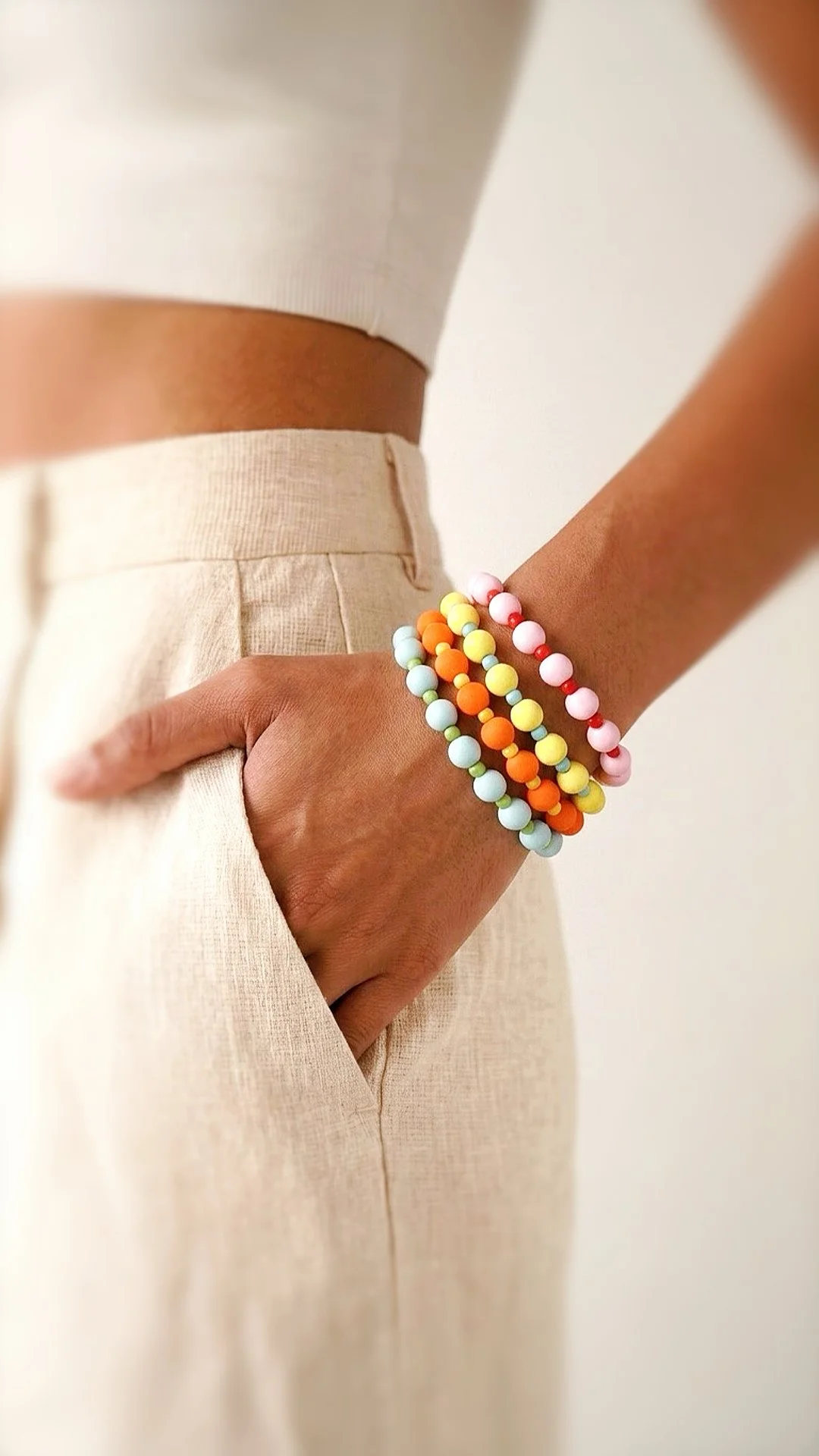 Colorful beaded bracelets for women