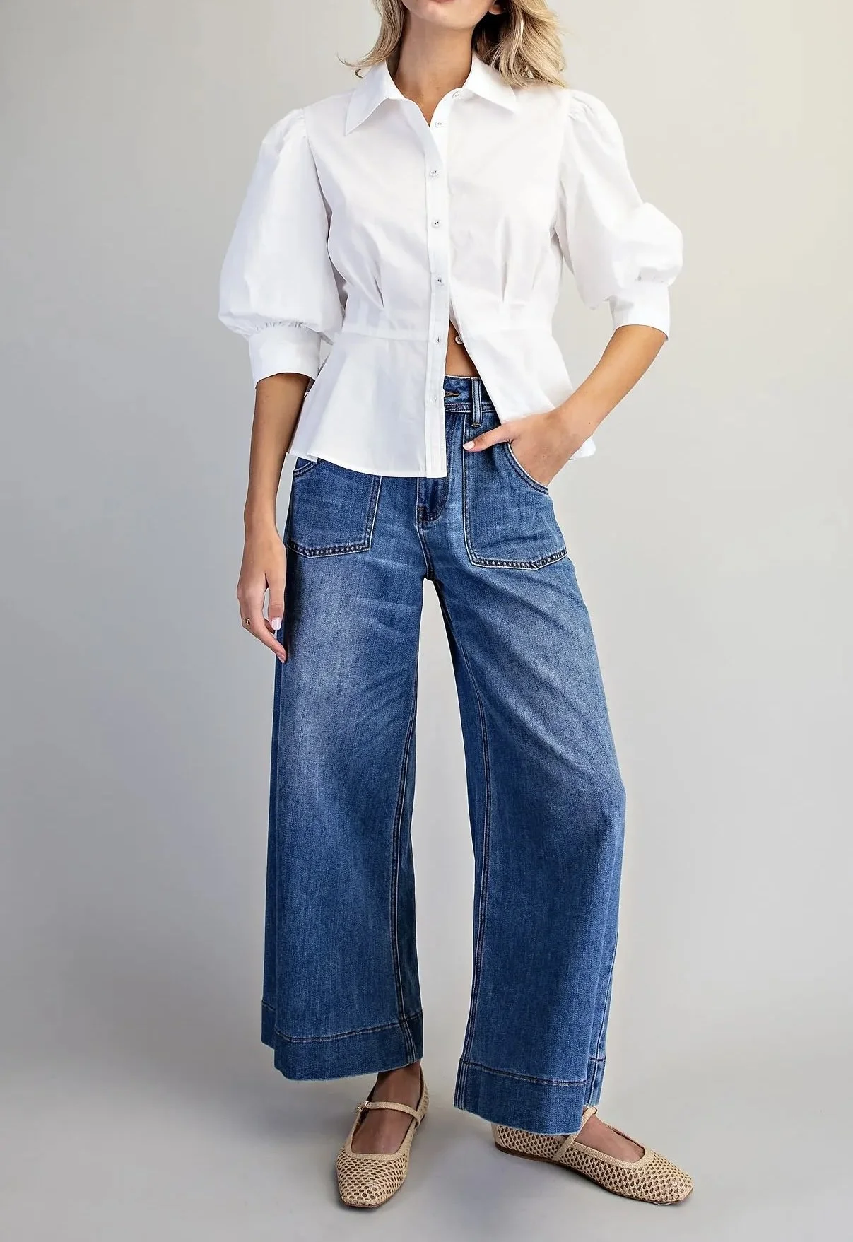 Wide Leg Crop Jeans