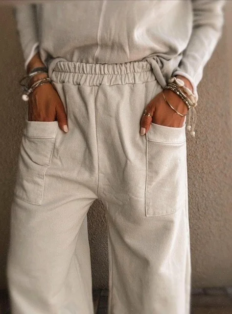 Wilma Relaxed Joggers - Beige  *NEW*