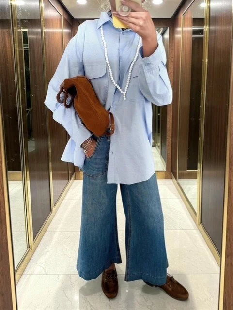 Hutting Shirt by Banditas from Marseille with oversized fit and chest pockets