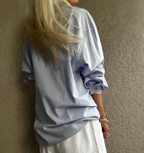 Banditas from Marseille Hutting Shirt with rolled sleeves and relaxed fit