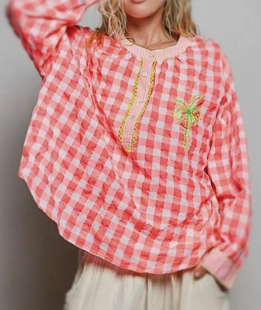 Pink Gingham Palm Top *NEW*