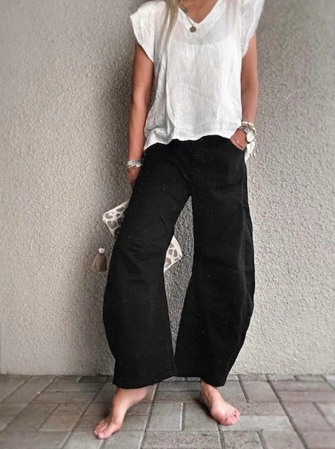 Boston Stretch Cotton Denim - Black   *NEW*