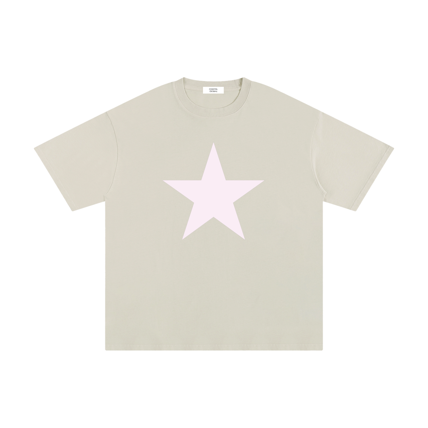 Star Tee – Apricot with Pale Pink Star