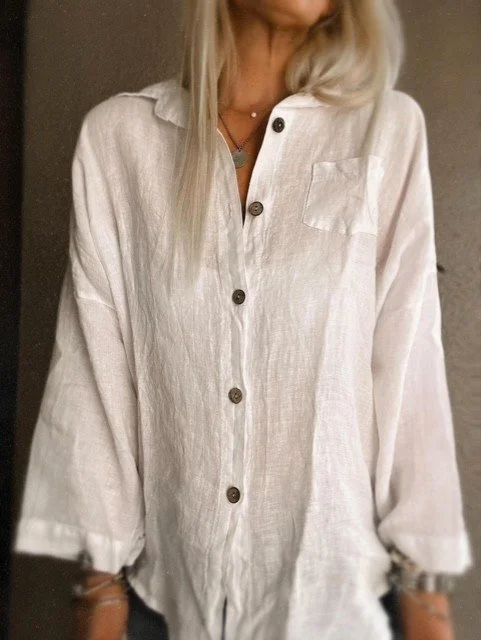 Sapphira Kula White Linen Blouse   *NEW*