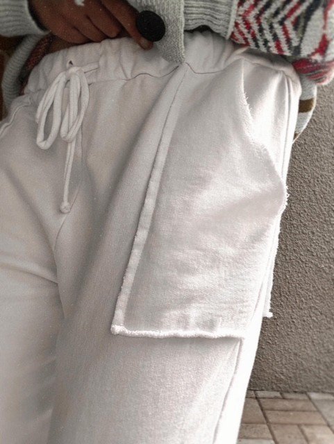 Women's relaxed fit white jogger pants for effortless coastal living