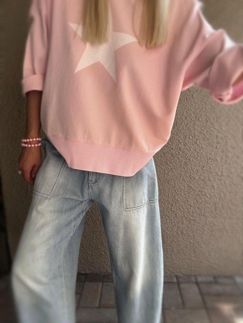 Star Tee – Pink Mineral Wash with Pale Pink Star *NEW*