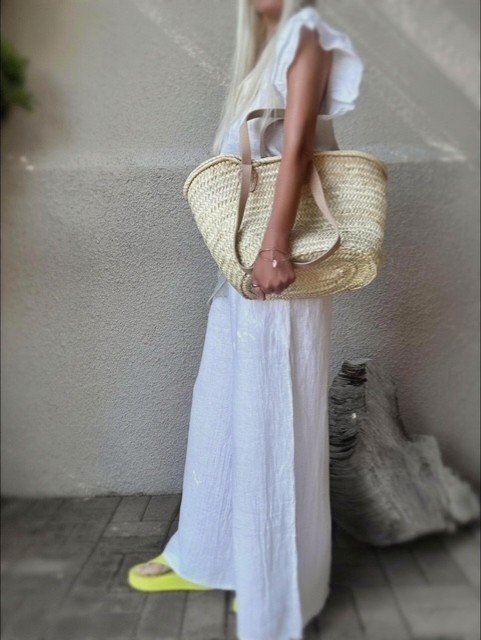 Wide Leg Linen Pant - White  *NEW*