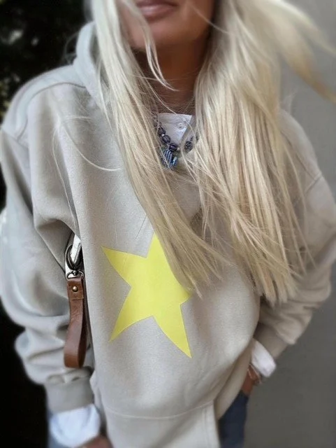 Star Hoodie - Cream